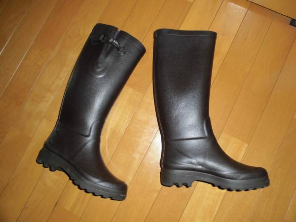 ♪AIGLE ロングレインブーツ/ブラウン36 AIGLE｜エーグルの