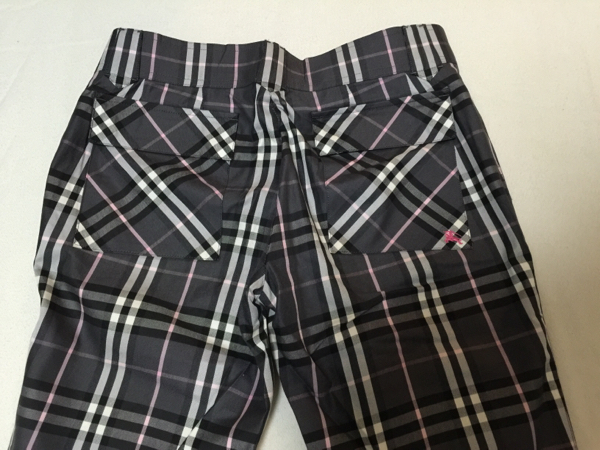 120%☆バーバリーブラックレーベル◇グレーノバチェックパンツ