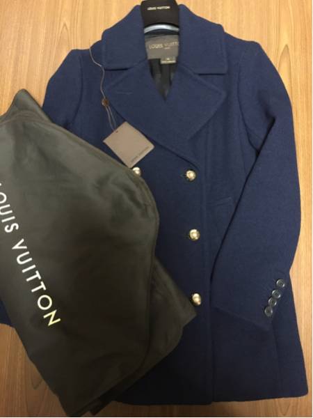 ルイヴィトン ピーコート 36 美品 ネイビー 正規品 ハーフコート