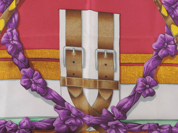 1円 エルメス カレ HdORIGNY シルク100％ スカーフ ブルー CF427  