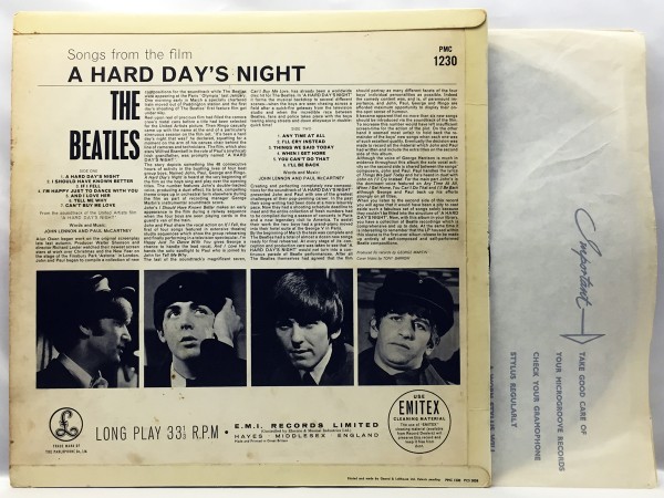 UK MONO オリジナル☆BEATLES / A HARD DAY'S NIGHT☆良音良品 xvpbvx