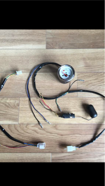 【haru出品】 KITACO製ズーマーFI用 埋込加工フューエルメーターASSY 中古