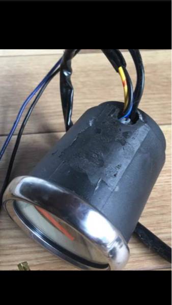 KITACO製ズーマーFI用 埋込加工フューエルメーターASSY 中古