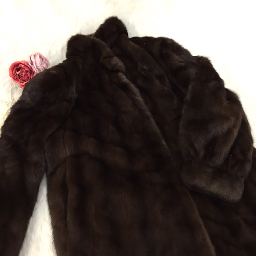 1円 Surelle ミンクファー 毛皮 ハーフ コート レディース F