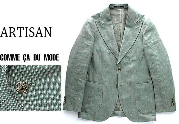 テーラードジャケット アルチザン ジャケット チェック ARTISAN コムサメン