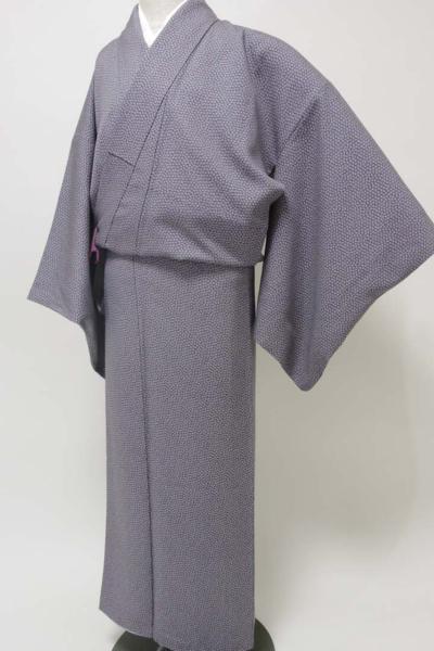 【IDN】Y-7813=江戸小紋 落款入 斎藤三才 小花文 ☆丈156 ◇美品