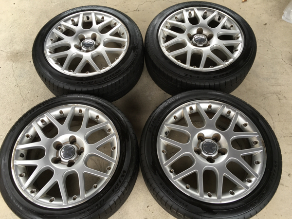 中古 VW純正 BBS アルミホイール バリ山 225/45R17