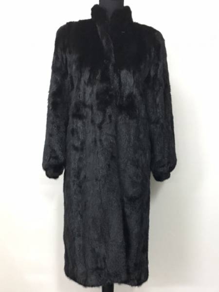 ∀毛皮コート ロング サガミンク ブラック 15号 黒/ZTU781（RN）