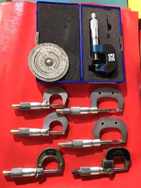 ミツトヨ　マイクロメーター等　ケース無　中古８点