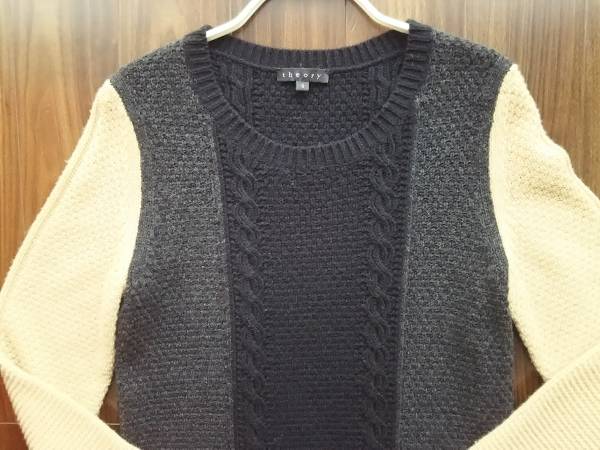 ☆美品 Theory ニットワンピース バイカラー サイズS☆