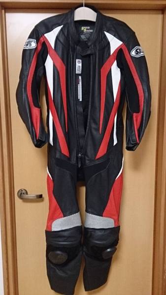 バイク SPEED OF SOUND バイク用革ツナギ LLサイズ 黒/赤