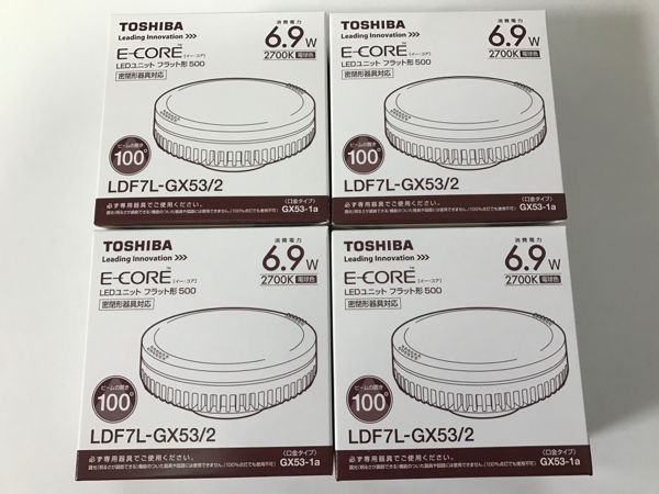 105個 新品TOSHIBA E-CORE LDF7L-GX53/2 LEDユニットフラット形 東芝 