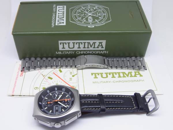 チュチマ　レマニア５１００搭載　クロノグラフ　箱・ブレス付き