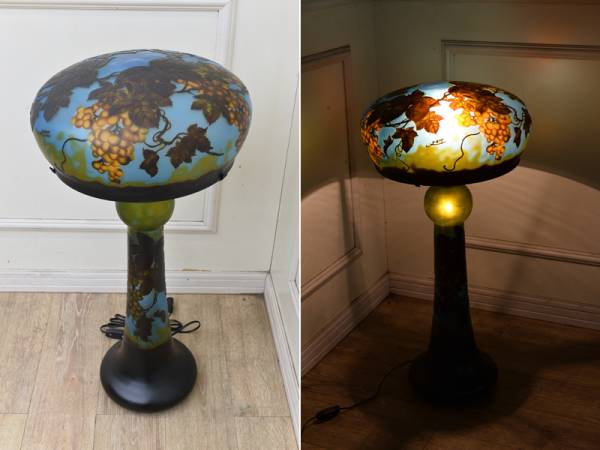 JD18特大70cm 希少型 ガレ風テーブルランプ卓上照明フロアランプ