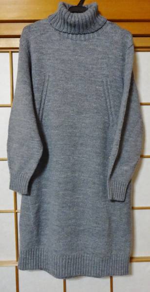 ★未使用 ルクールブラン トレンドのグレー♪可愛いニットワンピ