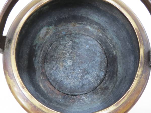 銅製 雲龍彫 香炉 茶道具