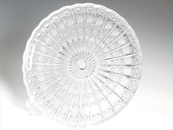 n683 ボヘミア クリスタル 500PK プレート 大皿 30cm ボヘミア