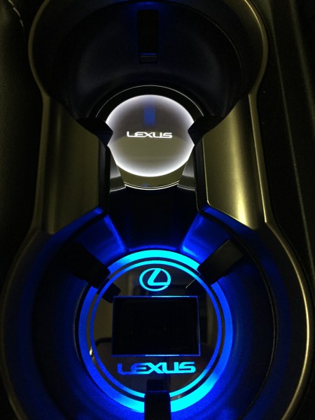 ドリンクホルダーマットLED青HS/LS/GS/RX/NX/CT/IS/SC/LX希少！