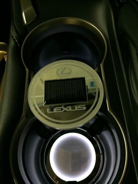 ドリンクホルダーマットLED青HS/LS/GS/RX/NX/CT/IS/SC/LX希少！