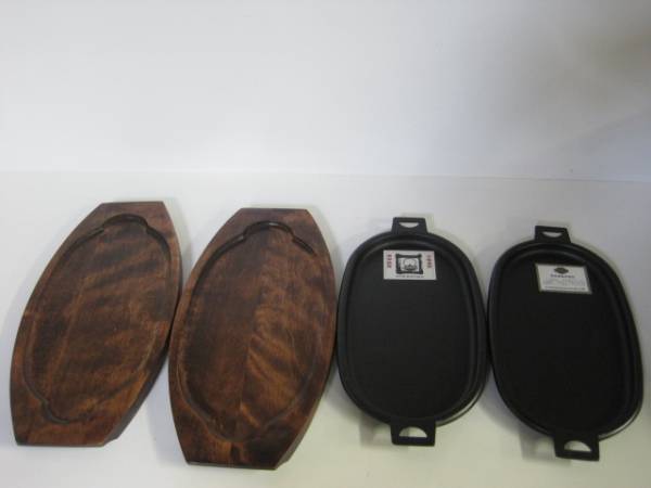 2(未・保管) ステーキ皿 4枚 岩鋳 南部鉄器 盛岡産 ステーキ