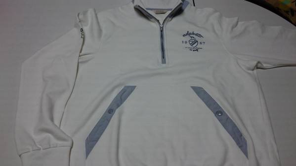 【超美品】アダバットメンズ★ジップアップトレーナー【48・白】