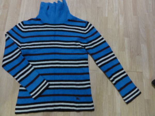 良品　バーバリーブラックレーベル　アンゴラ混ニット　3