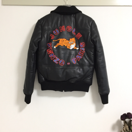 ◇新品◇ KENZO H&M ケンゾー レザーブルゾン Sサイズ 牛革 け 