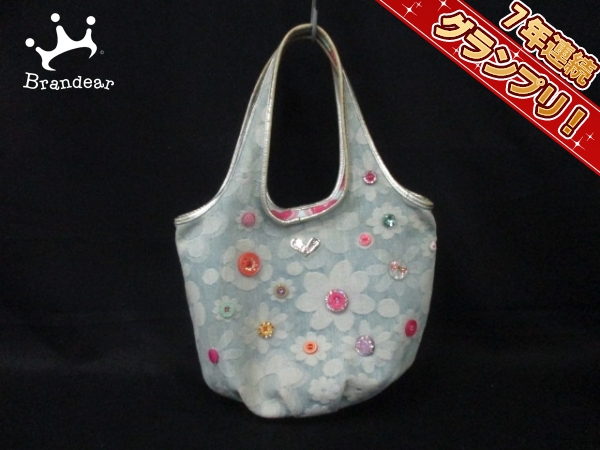 シンクビー トートバッグ ライトブルー×シルバー ThinkBee