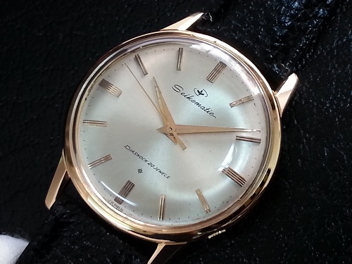 大野時計店セイコーマチックJ14075D自動巻1962年1月製造希少金色