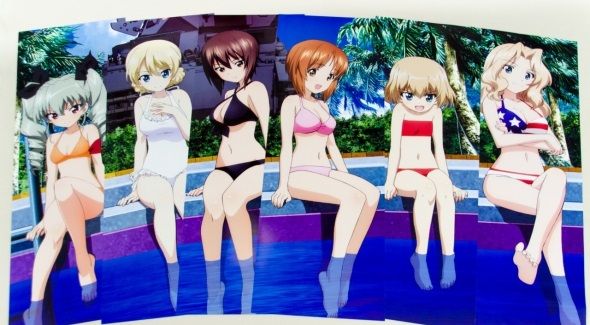 6枚セット お風呂 ポスター ガールズ＆パンツァー 戦車道 特典1
