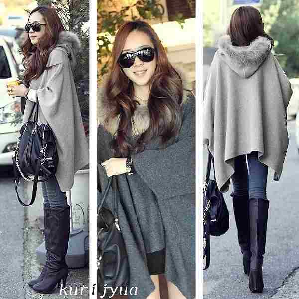 大きいサイズ☆ドルマンコート☆ダークグレー LL～4L