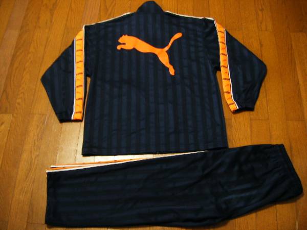 プーマPUMA ジャージ上下 SS シャドーストライプ 紺 日本製 プーマPUMA