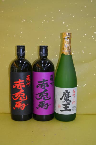 [焼酎3本セット]　魔王・赤兎馬(黄金千貫)・赤兎馬(紫)　720ml