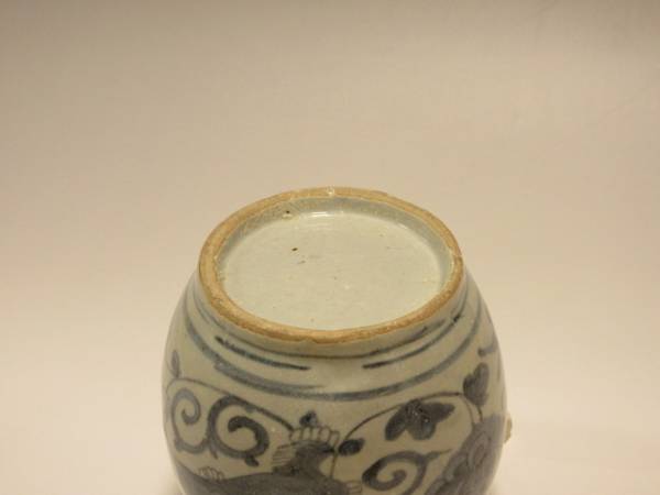南京古染付獅子草花図壷 【公式通販】