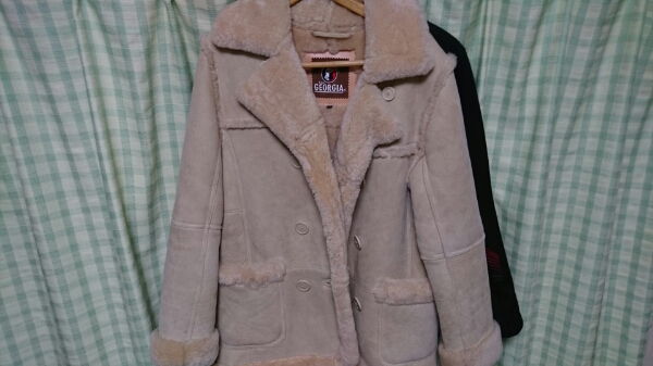 ジョージア本革ムートンコート非売品 M コレクターズアイテム激レア色