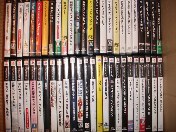 PS2 ソフト100本〔桃太郎電鉄他〕全て取説あり，ダブりなし !②　