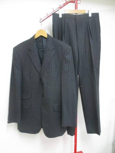 ダンヒル　メンズスーツ上下セットアップ　グレーストライプ柄50