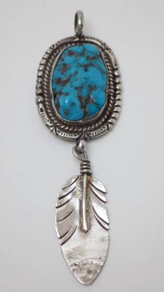 シルバー　ターコイズ　ペンダントトップ　トルコ石　SV925