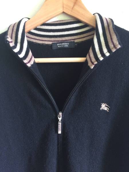 BURBERRY バーバリーブラックレーベル ジップアップニットジャケット バーバリー ブラック レーベル ニット ジップアップ