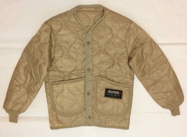 ■90'sUSA製DeadStock■ALPHAアルファM-65ジャケット用ライナーS