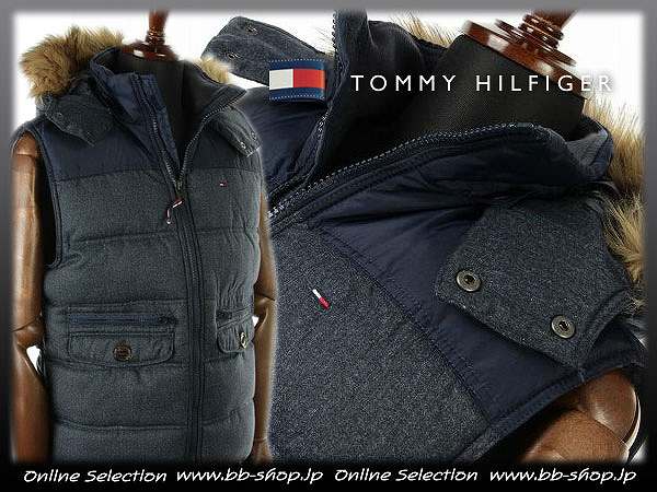◆8569◆トミーヒルフィガー デニム新品ファーベストジャケットM
