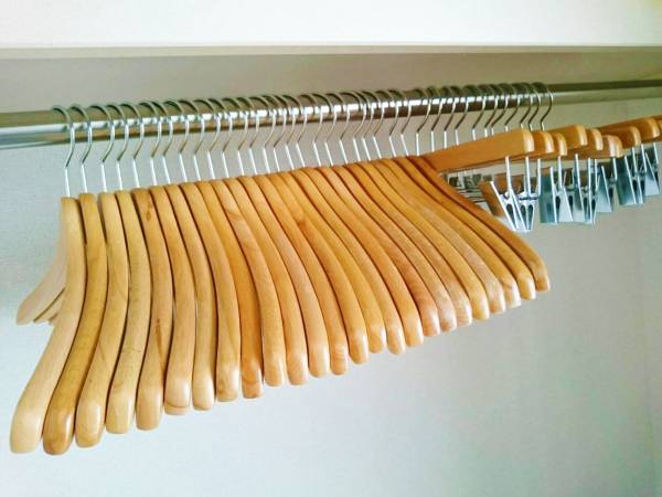 木製ハンガー＆パンツハンガーセット お洒落 インテリア 美品 60