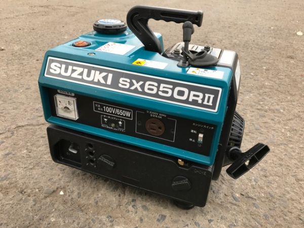 スズキ 発電機 【SX650RⅡ】100V 60Hz 650VA 中古 (Y)