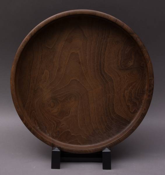 天然木 特大67cm けやき丸盆 堅木 煎茶道具 アンティーク 骨董 蔵出し