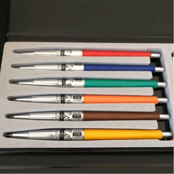 廃盤希少MITSUBISHI三菱鉛筆COLOR SHARPカラーシャープ6色セット 三菱
