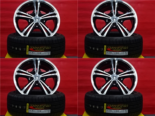 中古レアマイスター 新品ダンロップ 215/45R17 4本 セレナ ノア レア