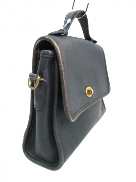コーチ ハンドバッグ - 9870 ダークグレー レザー COACH