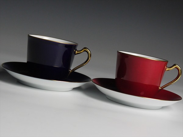 Ryo Antiquecups 大倉陶園 大倉陶園・黒漆蒔×金彩 デミタスカップ&amp 