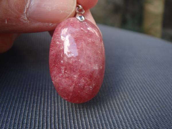 ☆希少，最高級天然6A級ストロベリークオーツペンダントトップ4