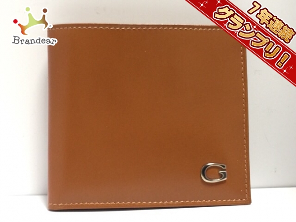 グッチ 札入れ 美品 - - ブラウン 2つ折り レザー GUCCI